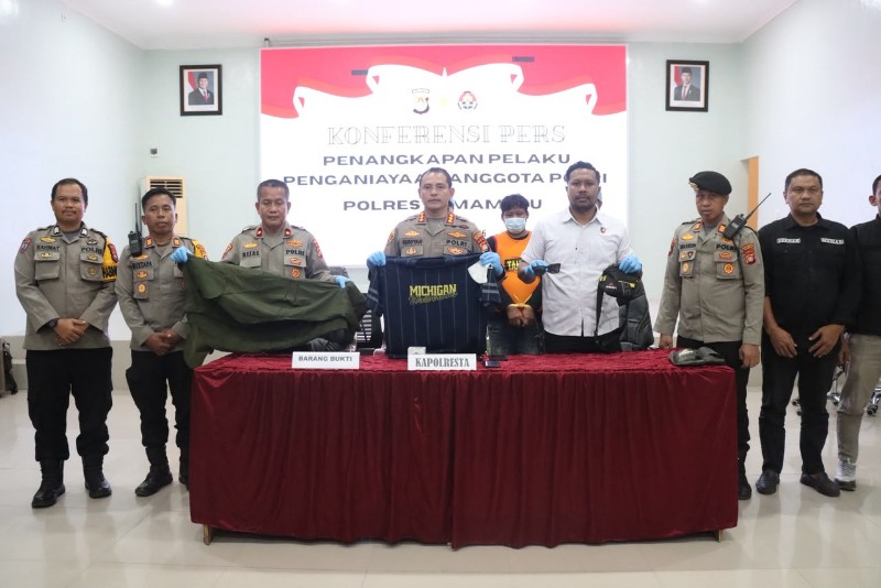 Polresta Mamuju Tangkap Terduga Pelaku Penganiayaan Polisi Saat Aksi Demo BWS