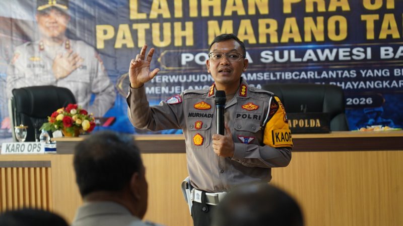 Jelang Operasi Patuh Marano 2026, Kapolda Sulbar Minta Penegakan Hukum Jadi Opsi Terakhir
