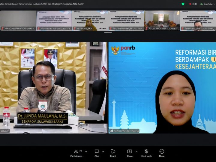Biro Organisasi Sulbar dan Kementerian PANRB Bahas Strategi Peningkatan Nilai SAKIP
