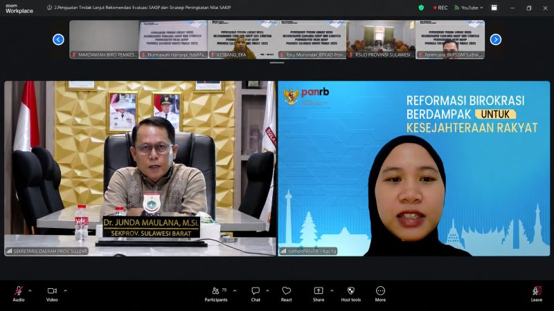 Biro Organisasi Sulbar dan Kementerian PANRB Bahas Strategi Peningkatan Nilai SAKIP