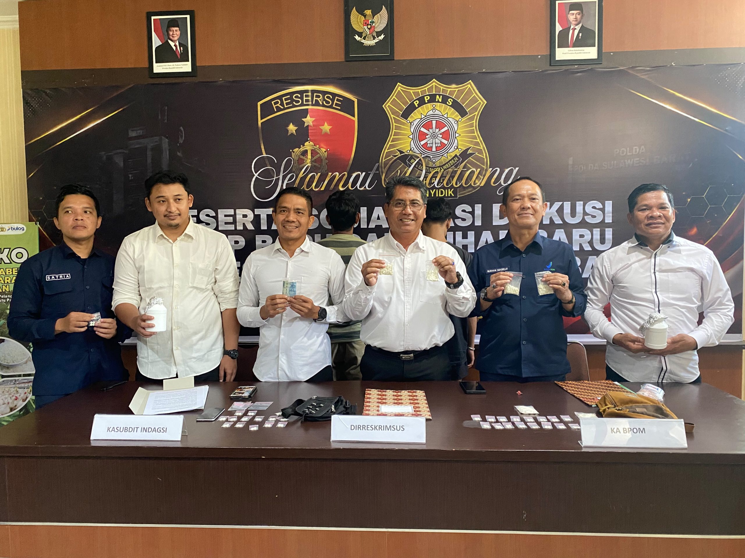 Ditkrimsus Polda Sulbar Sita Ribuan Butir Obat Ilegal Boje dari Jaringan Pengedar di Mamuju