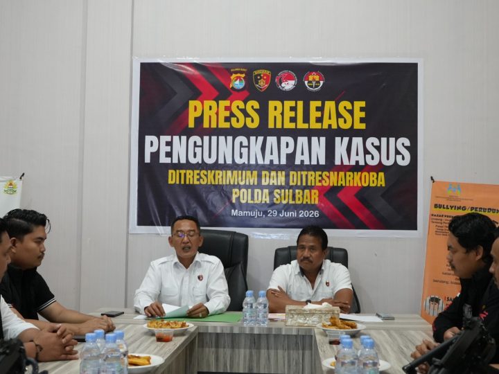 Ditreskrimum Polda Sulbar Sampaikan Capaian Penegakan Hukum Selama Semester I 2026