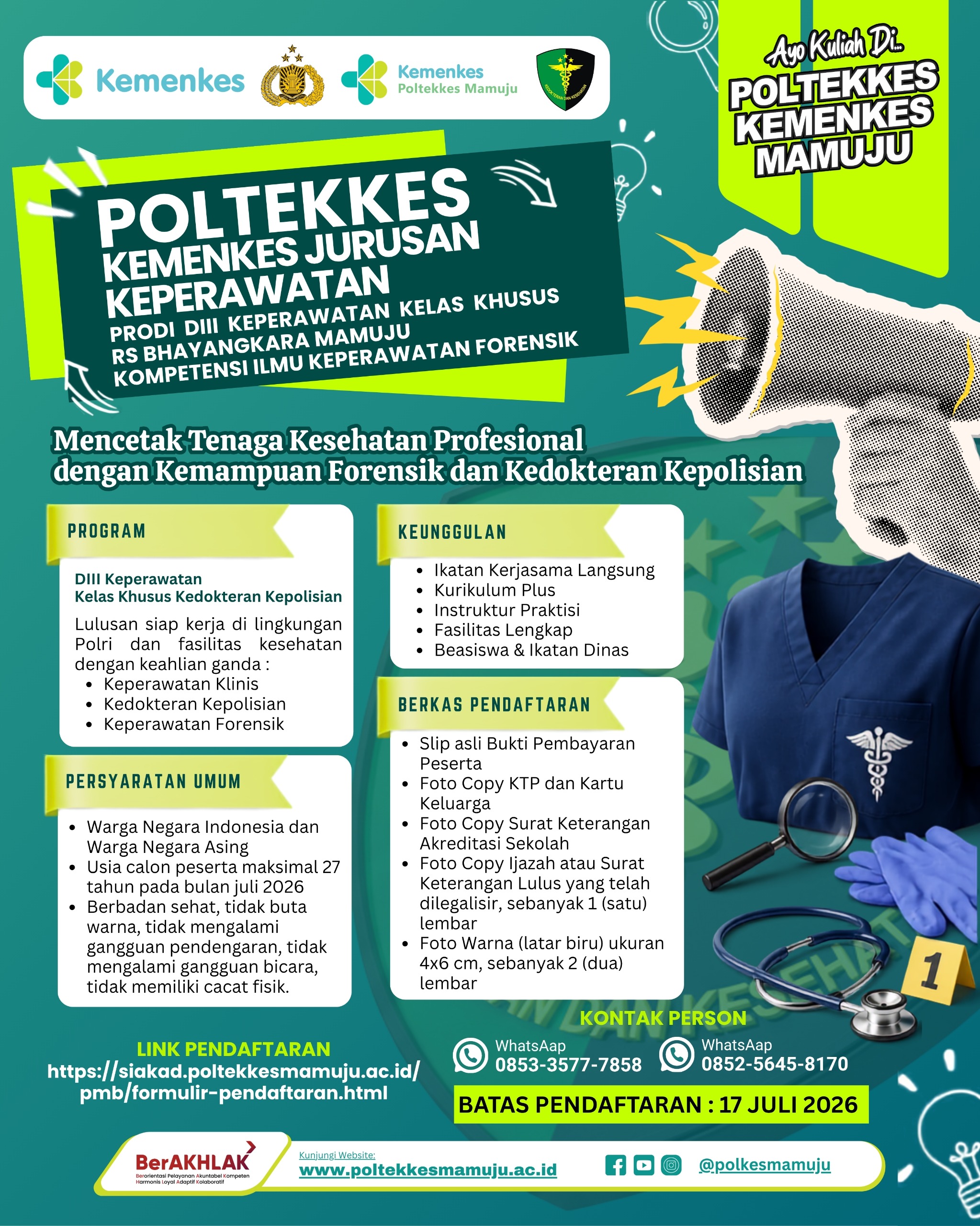 Kolaborasi Polda Sulbar dan Poltekkes Kemenkes Hadirkan Prodi Keperawatan Forensik di Mamuju