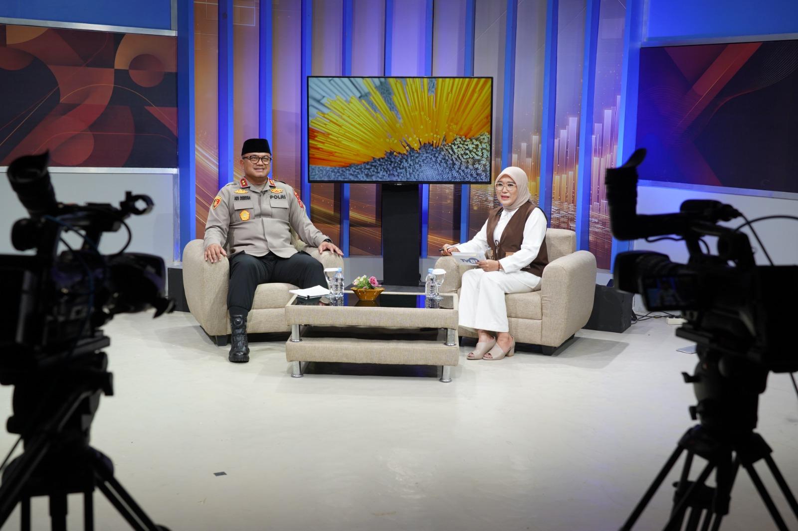 Bincang Malaqbi TVRI, Kapolda Sulbar Tegaskan Komitmen Tingkatkan Pelayanan Publik