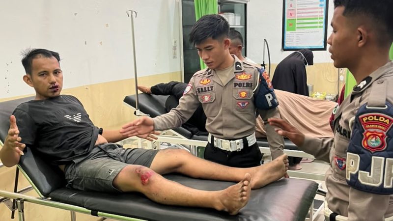 Humanis di Jalan Raya, Polantas Polda Sulbar Utamakan Keselamatan Korban Kecelakaan