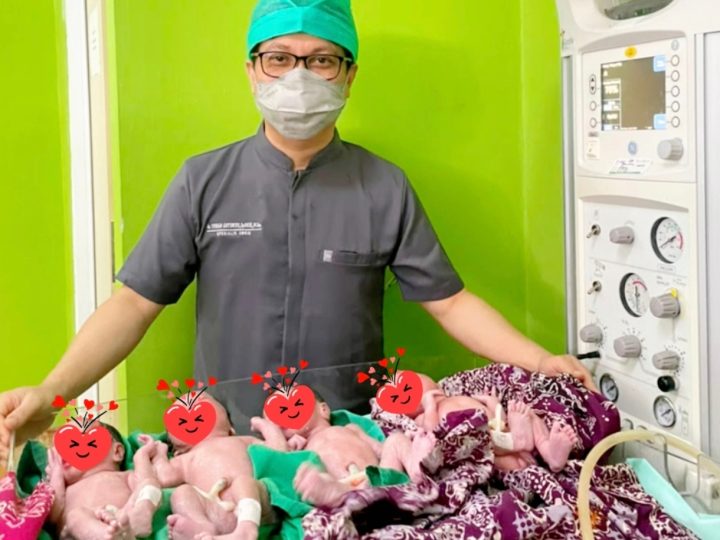 Operasi Caesar Berhasil, Bayi Kembar Empat Lahir Selamat di RSUD Sulbar