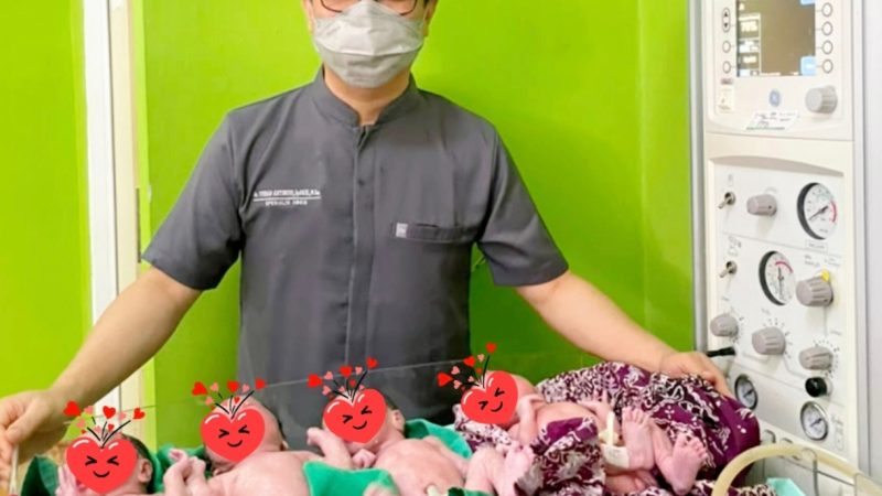 Operasi Caesar Berhasil, Bayi Kembar Empat Lahir Selamat di RSUD Sulbar