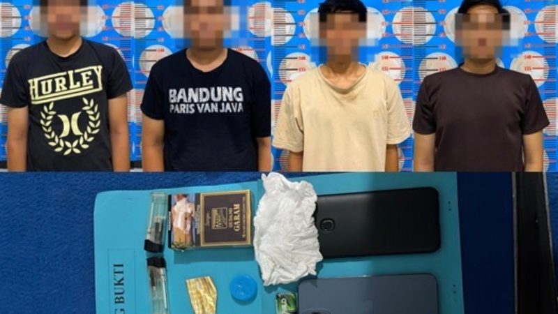 Polres Majene Kembangkan Kasus Dugaan Sabu, Empat Pemuda dan Barang Bukti Diamankan