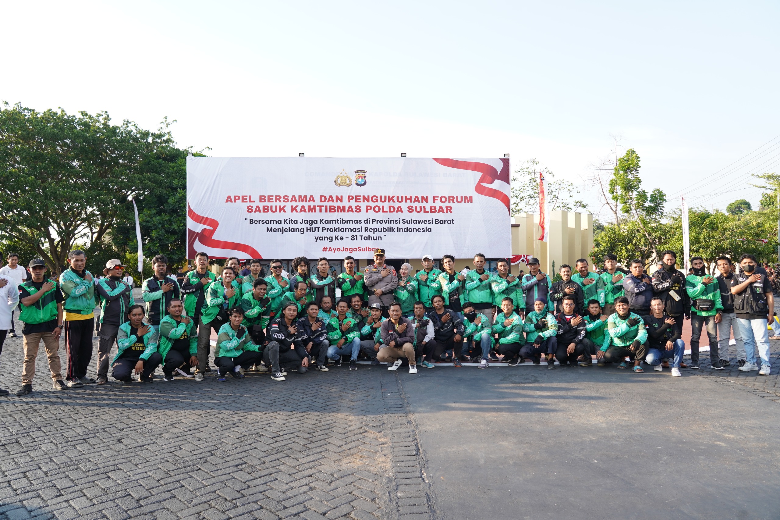 Jaga Kondusivitas Jelang HUT RI ke-81, Sabuk Kamtibmas Polda Sulbar Gandeng Komunitas