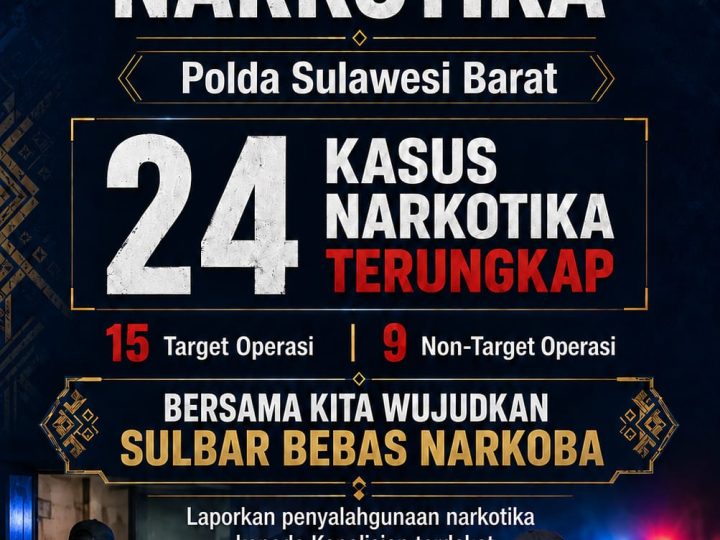 Polda Sulbar Gencarkan Operasi Antik Marano, Puluhan Kasus Narkotika Terungkap