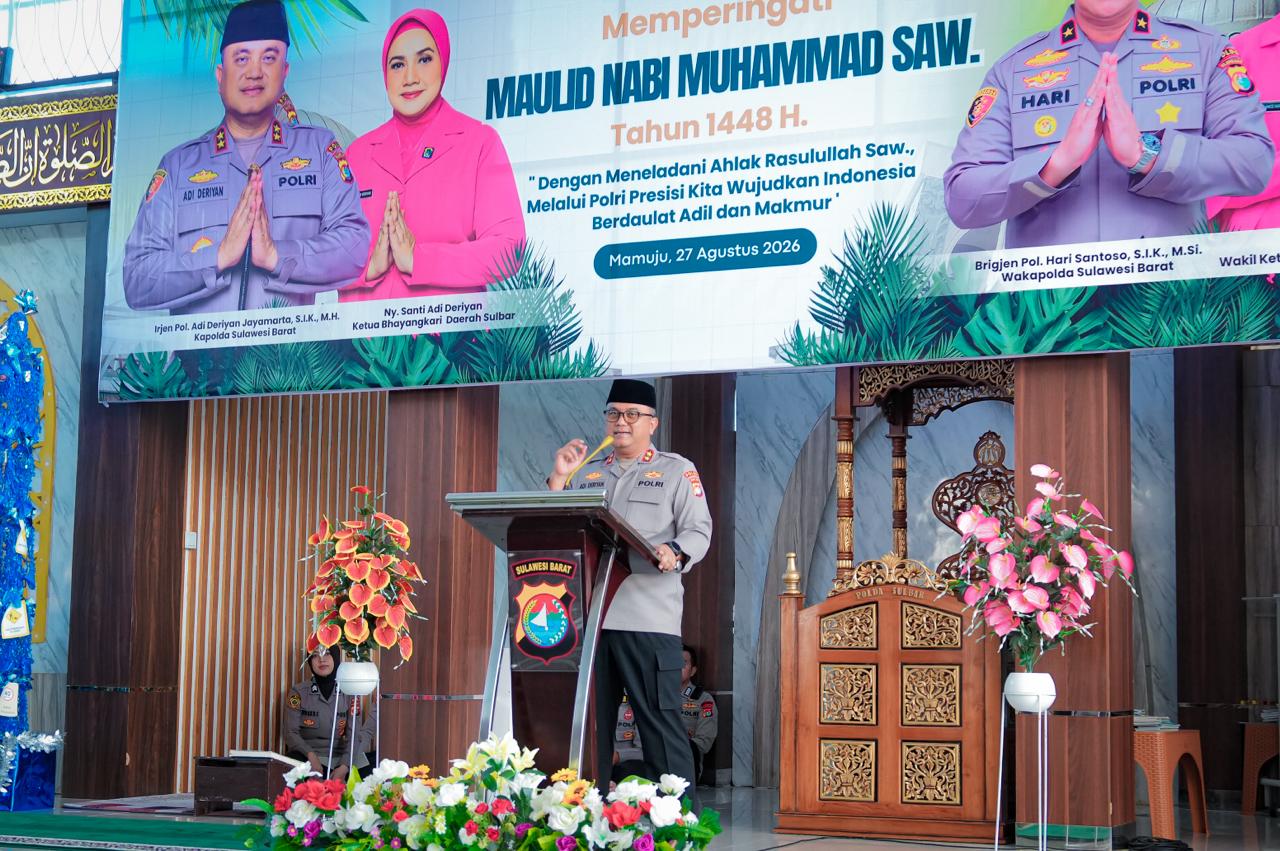 Pesan Kapolda Sulbar saat Maulid Nabi: Teladani Akhlak Mulia, Raih Syafaat dan Perbaiki Kinerja