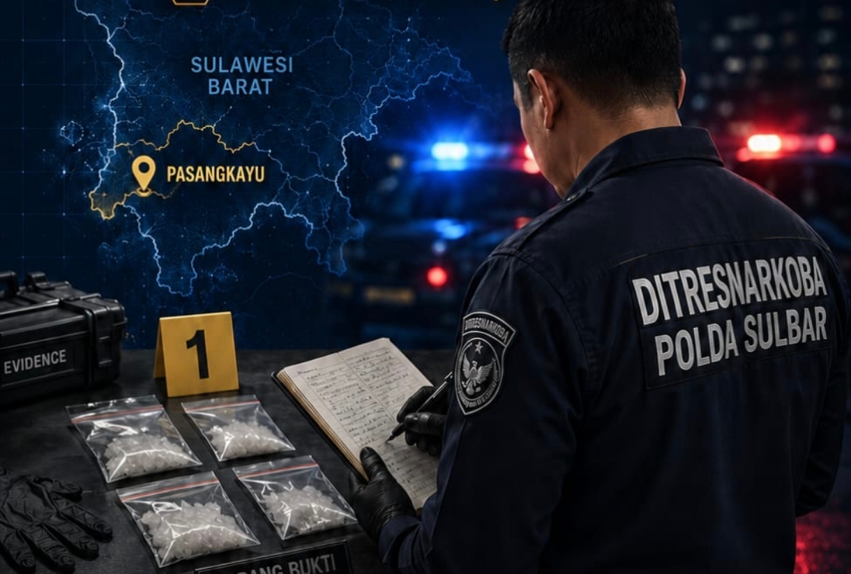 Peredaran Sabu di Pasangkayu Dibongkar, Distresnarkoba Polda Sulbar Amankan Dua Tersangka
