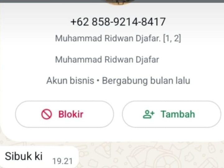Waspada Penipuan, Beredar Akun WhatsApp Mengatasnamakan Kadiskominfo Sulbar