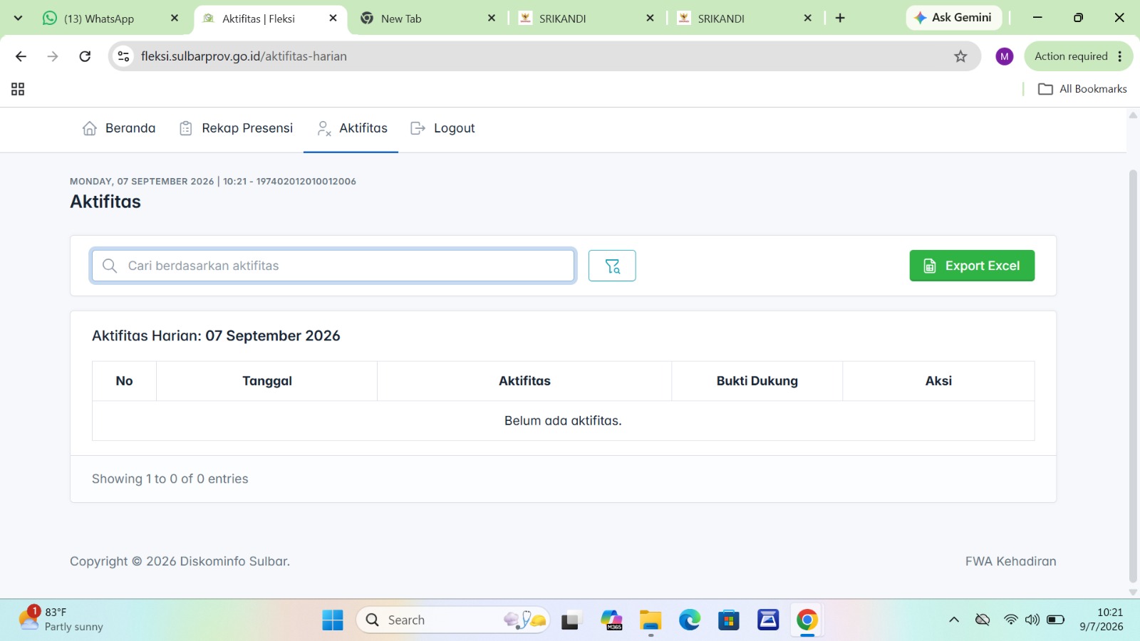 Tindak Lanjut SE WFH ASN, DiskominfoSS Dorong Optimalisasi Presensi Digital di Setiap OPD