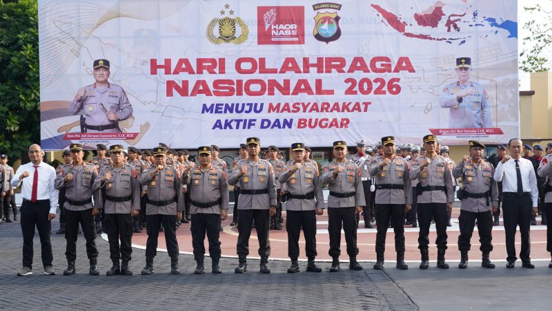 Peringati HAORNAS, Wakapolda Sulbar Tekankan Kebugaran untuk Dukung Pelayanan Prima