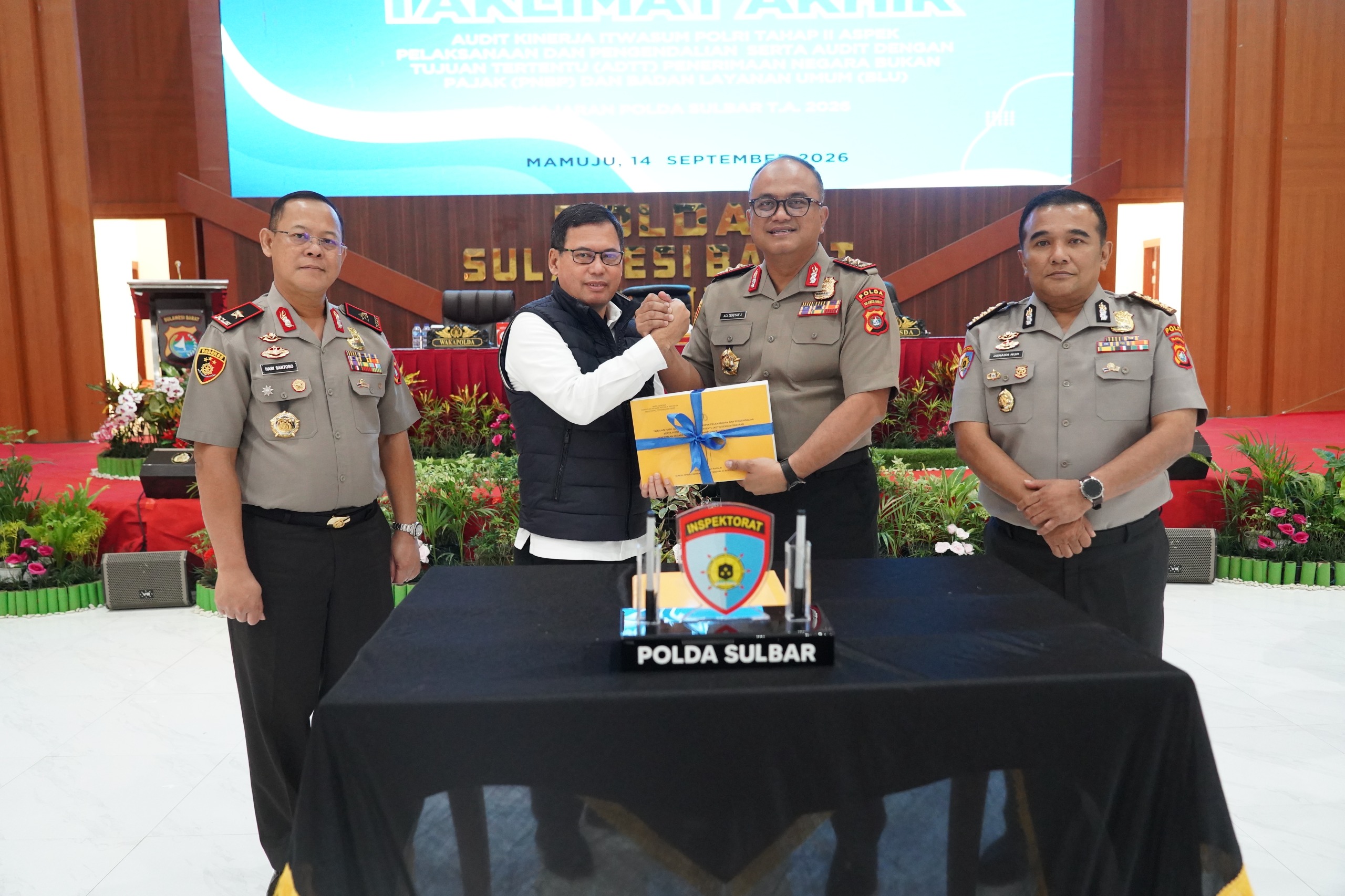Jamin Transparansi, Kapolda Sulbar Resmi Tutup Taklimat Akhir Audit Kinerja Tahap II Itwasum Polri