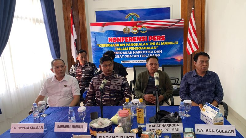 Lanal Mamuju Gagalkan Peredaran Narkotika, 546 Gram Ketamine Diamankan