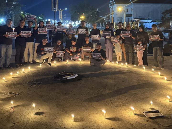 Puluhan Jurnalis Mamuju Doakan Lima Rekan yang Hilang di Selat Sunda