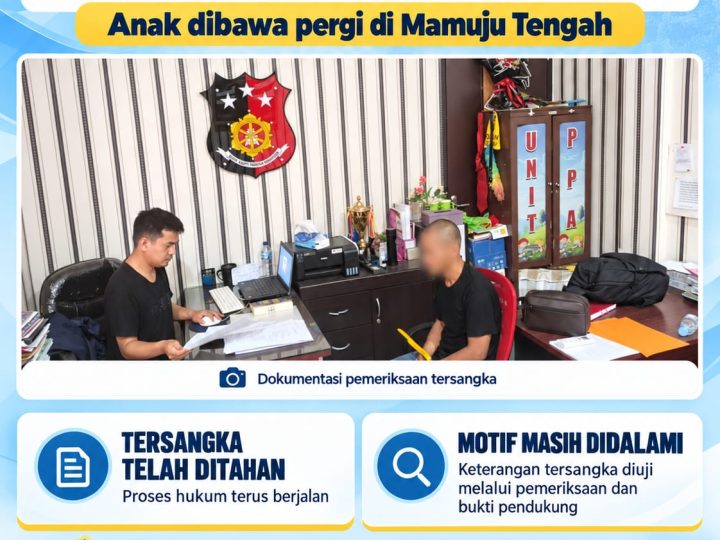 Kasus Anak Dibawa Pergi di Mamuju Tengah Sudah Ditangani, Kabid Humas: Proses Hukum Terus Berjalan