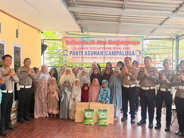 Peduli dan Memupuk Kebersamaan, Ditlantas Polda Sulbar Sambangi Pesantren Campaloga