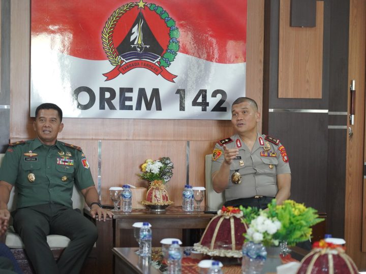 Kawal Agenda Presiden dan Prioritas Kapolri, Polda Sulbar–Korem 142/Tatag Perkuat Sinergi