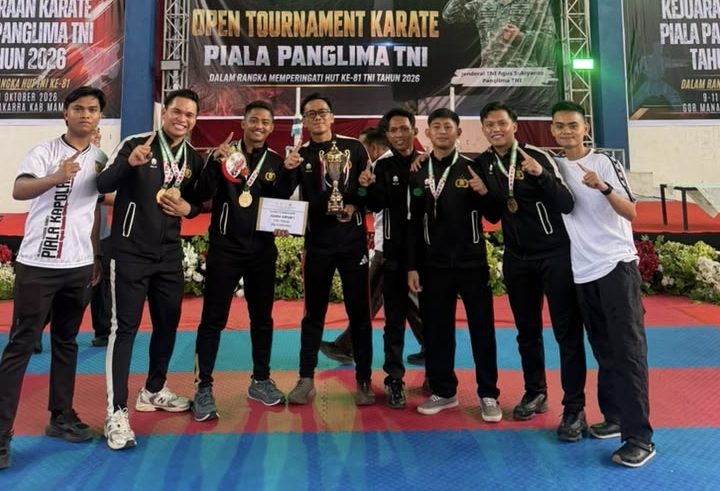 Polda Sulbar Juara Umum, Borong Medali di Kejuaraan Karate Piala Panglima TNI 2026